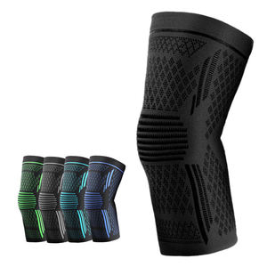 Genouillères élastiques à quatre côtés, double silicone ondulé, non en nylon, tricotées, respirantes, 75g, pour cyclisme et alpinisme en extérieur - Product Image 1