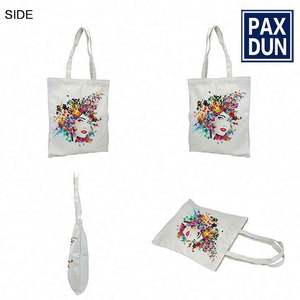 Sac fourre-tout personnalisé en gros avec logo par transfert thermique, sac de courses en coton à prix abordable, sac fourre-tout en toile personnalisé - Product Image 4