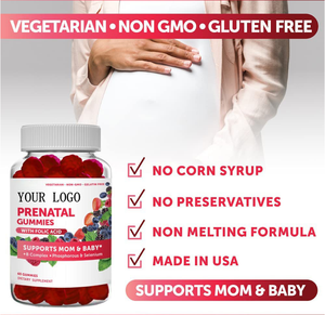 Gomitas del grupo de vitamina B de etiqueta privada Gomitas multivitamínicas Suplemento de vitaminas <span class=keywords><strong>B12</strong></span> Soporte <span class=keywords><strong>para</strong></span> mamá y bebé - Product Image 3