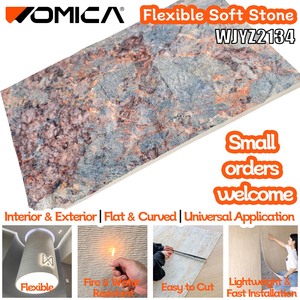 Panneaux de <span class=keywords><strong>pierre</strong></span> flexibles Womica Natural Look Travertine Mcm, placage à <span class=keywords><strong>coller</strong></span> pour revêtement mural intérieur de luxe - Product Image 2