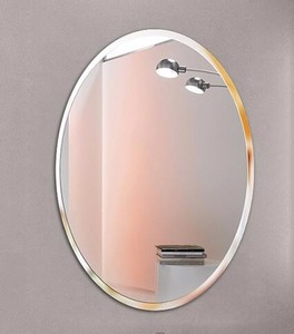 Panel de cristal transparente plateado personalizado de <span class=keywords><strong>2</strong></span>-8mm, decoración de pared de tienda minorista moderna, <span class=keywords><strong>espejo</strong></span> de pared sin marco ovalado para dormitorio - Product Image 5