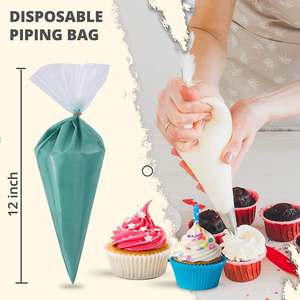 24 Inch Gravure Printed PE Side Gusset <b>Bags</b> Clear Disposable Thickened Non-Slip Piping <b>Bags</b> for Baking Decorating Desserts Cakes - Product Image 3