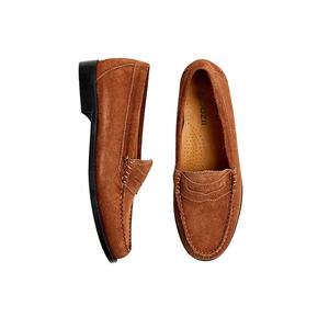 Prezzo di fabbrica degli uomini Penny scarpe marrone Slip on pelle scamosciata mocassini per gli uomini - Product Image 1