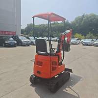 Excavatrice sur chenilles de 1 tonne avec une profondeur de creusement de 1,3 m pour les espaces étroits et l'utilisation en jardinage