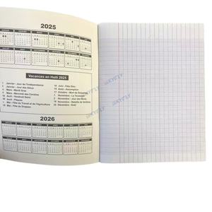 Cahiers de composition avec couverture en carton ivoire, 144 pages, format A5, lignage Seyès, reliure piquée à cheval, pour l'école et le bureau - Product Image 5