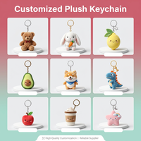 Porte-clés personnalisé en peluche mini renard - Super doux, pendentif de sac à dos anime, fonction anti-stress, service OEM personnalisable