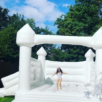 Mini château gonflable gonflable gonflable avec toboggan, maison de mariage pour tout-petit