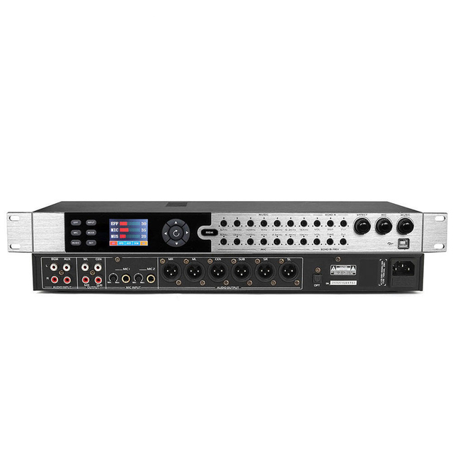KX7 Professional Digital Audio DSP Processor with Reverb and Anti-Feedback for KTV Karaoke Home Singing System
