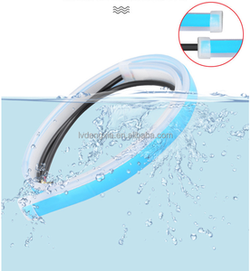 2 uds DRL tira de <span class=keywords><strong>LED</strong></span> Luz de señal de giro amarillo brillante Flexible lámpara de señal de giro luz de circulación diurna para faro de coche 12V