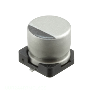 Distribuidor Autorizado UUR2A4R7MCL6GS Condensador de Superficie de Aluminio 4.7uF 20% 100V SMD 4.7 uF - Product Image 1