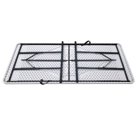 6ft 8 sièges Heavy Duty Garden Courtyard Picnic Rectangular HDPE Table et banc Ensemble pour l'extérieur