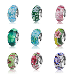 Oferta Especial: Abalorios de Cristal de <span class=keywords><strong>Murano</strong></span> para Joyería, Cuentas de Plata de Ley <span class=keywords><strong>925</strong></span> para Pulseras - Product Image 1