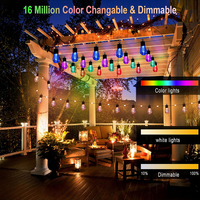 Guirlande lumineuse LED S14 multicolores pour extérieur, étanche, avec alimentation USB