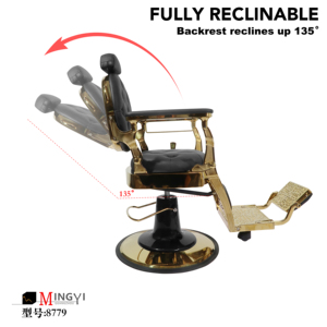 Wholesale <strong>Good</strong> Quality Golden Hydraulic <strong>Barber</strong> <strong>Chair</strong> for Salon - Product Image 3