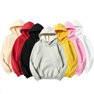 Men Hoodie Set Sweatshirt 100% Cotton Long Sleeve Oversize Pullover Hoodies Fabric Wholesale Customized Logo Fleece Adults 1-7
