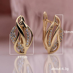 Orecchini a Perno con Intreccio a Spirale per Donne, Forma Irregolare Cava, Accessorio per Orecchie per Uso Quotidiano - Product Image 5