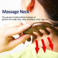 Peigne de massage des méridiens de la tête, outil de massage Gua Sha en bois pour la thérapie par acupuncture des cheveux