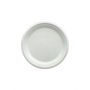 Assiettes jetables biodégradables en bagasse de canne à sucre de 10 pouces, non toxiques et inodores, pour dîner en famille et plats à emporter - Product Image 1