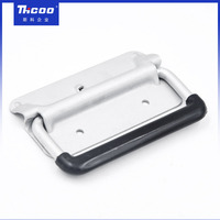 Poignée de porte moderne à ressort en aluminium pour boîte à outils, montage encastré en surface, installation facile pour flight case et boîte de présentation