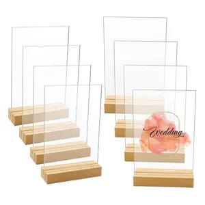 Hot Sale Acrylic Sheet OEM Blank Acrylic 4-5mm Plate With Wooden Lamp Base