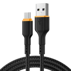 Kabel USB USB 1 Meter, kabel Data pengisian daya 1 Meter, kabel usb 2,4 A, kabel Data Tipe c