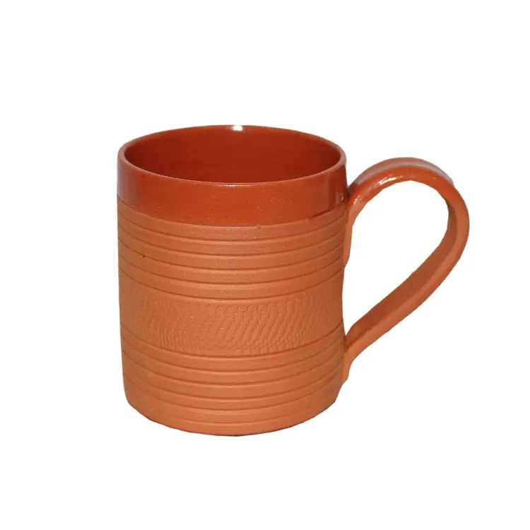 Terracotta Ongeglazuurde Klei Thee Koffie Mok Klei Look Keramische Cup Rode Aarde Tequila Cup