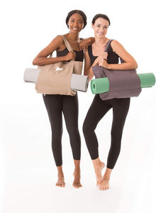 Borsa Tote in Tela Marrone per Tappetino Yoga con Tasca Porta Tappetino, Personalizzabile con Logo, per Sport e Fitness - Vendita all'Ingrosso - Product Image 4
