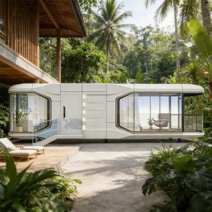 Cabines de glamping modulaires préfabriquées en conteneurs, maison capsule spatiale - Product Image 3