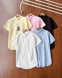 Chemise à manches courtes Ralph Lauren classique vintage décontractée de style designer de luxe, respirante, 100% coton, pour hommes - Product Image 1