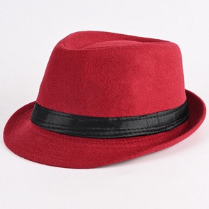 Cappello Fedora da Uomo Caldo in Feltro, Stile Vintage Panama con Tesa Corta, Cappello Invernale Bowler per Esterni, Copricapo Jazz Britannico per Costume - Product Image 2