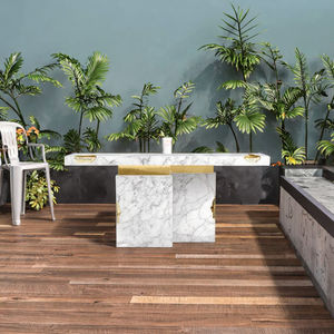 โต๊ะคอนโซลไม้จริงทรงมุม ทำมือ 5 ชั้น ปรับเปลี่ยนเป็นโต๊ะโซฟาได้ ใช้ได้ทั้งทางเข้าบ้านและห้องนั่งเล่น ฐานทรงเรขาคณิต ดีไซน์ร่วมสมัย - Product Image 2