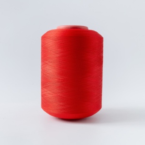High Bulk Elastic Free Sample Dyed 2075 3075 4075 Core Spun Polyester Single Covered <b>Spandex</b> <b>Yarn</b> SCY for Knitting Weaving Socks - Product Image 1