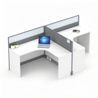 Poste de travail de bureau double pour deux personnes, cloison de séparation, bureau double pour personnel, pour bureau à plan ouvert