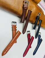 Bracelet de montre Ming Fung en cuir de veau classique ciré, style personnalisé, rembourré, 18-24 mm, multicolore, mode rétro, boucle à ardillon à changement rapide