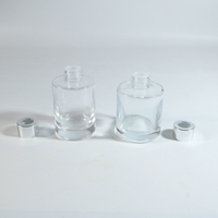 4.5oz 50ml diffuseur d'arôme en verre clair bureau à domicile vide plat roseau bouteille de parfum gel Surface bouchon à vis 150ml 120ml capacité