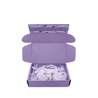Boîtes postales personnalisées en carton ondulé avec doublure en mousse, emballage de style dossier avec pelliculage brillant et revêtement UV