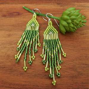 เย็บร้อยลูกปัด earringshandmade ความสุข - Product Image 1