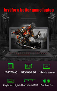 Đặc Điểm Kỹ Thuật Cao Máy Tính Xách Tay Intel Core I7-7700HQ Máy Tính Xách Tay Chơi Game Máy Tính GTX 1060 6GB Card Đồ Họa Màu Đen - Product Image 5