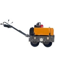 Rouleau compresseur vibrant diesel à double tambour de 700 kg, autopropulsé, certifié CE