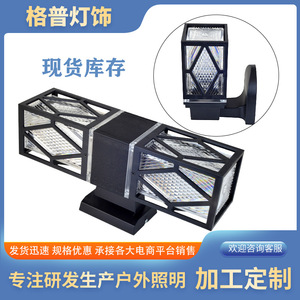 โคมไฟติดผนัง LED กลางแจ้ง PVC ทรงสี่เหลี่ยมหัวคู่ GP-PVC171 สำหรับประตูระเบียง - Product Image 3