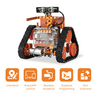 École internationale Esp32 bricolage chenillé châssis Robot pièces Kit d'assemblage enfant programmable tige éducation robotique Kit pour étudiant
