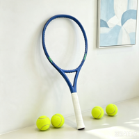 Raquette de tennis en fibre de carbone intégrale ultralégère 100 % avec logo personnalisé disponible, pour joueurs professionnels intermédiaires adultes