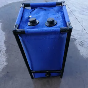 Tanque de agua de PVC para riego de jardín, autosoporte reutilizable, personalizado, con marco de acero, 100 L