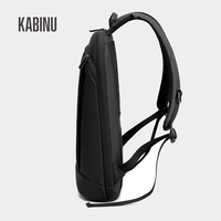 Mochila Ligera para Portátil de Una Sola Capa con Logotipo Personalizado, Superficie de Color Sólido, para Hombres, Oficina, Viajes Diarios