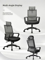 Chaise de bureau pivotante avec dossier en maille et appui-tête réglable