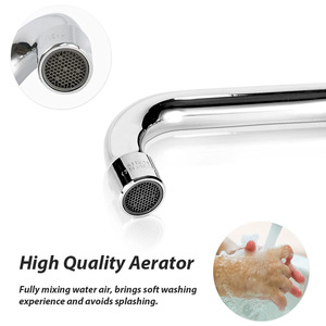 9815-12 chromé <span class=keywords><strong>4</strong></span> pouces trou central monté sur le pont robinet de cuisine Double garde-manger Restaurant évier robinet - Product Image 5