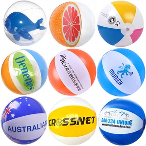 Inflatable Beach Ball Wholesale Custom Logo High Quality Eco Friendly PVC Colorful Kids Beach Ball Water Toy Inflatable Beach Ball For Child