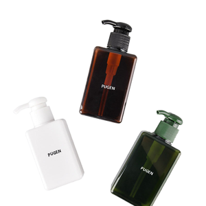 Pulverizador de bomba de botella de loción de plástico PETG cuadrado colorido de 100ml para acondicionador de champú para superficie de serigrafía de polvo suelto - Product Image 1