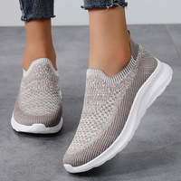 Chaussures de sport unisexes printemps-été à tige en maille tissée hautement élastique, semelle intermédiaire et extérieure en EVA, couleur unie, mode décontractée, grandes tailles