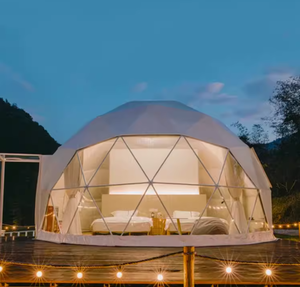 Mùa Đông Ngoài Trời <span class=keywords><strong>Dome</strong></span> Nhà Không Thấm Nước PVC Bìa Đo Đedesic Glamping <span class=keywords><strong>Dome</strong></span> Lều Nhà Với Các Lá Nhôm Cách Nhiệt - Product Image 4
